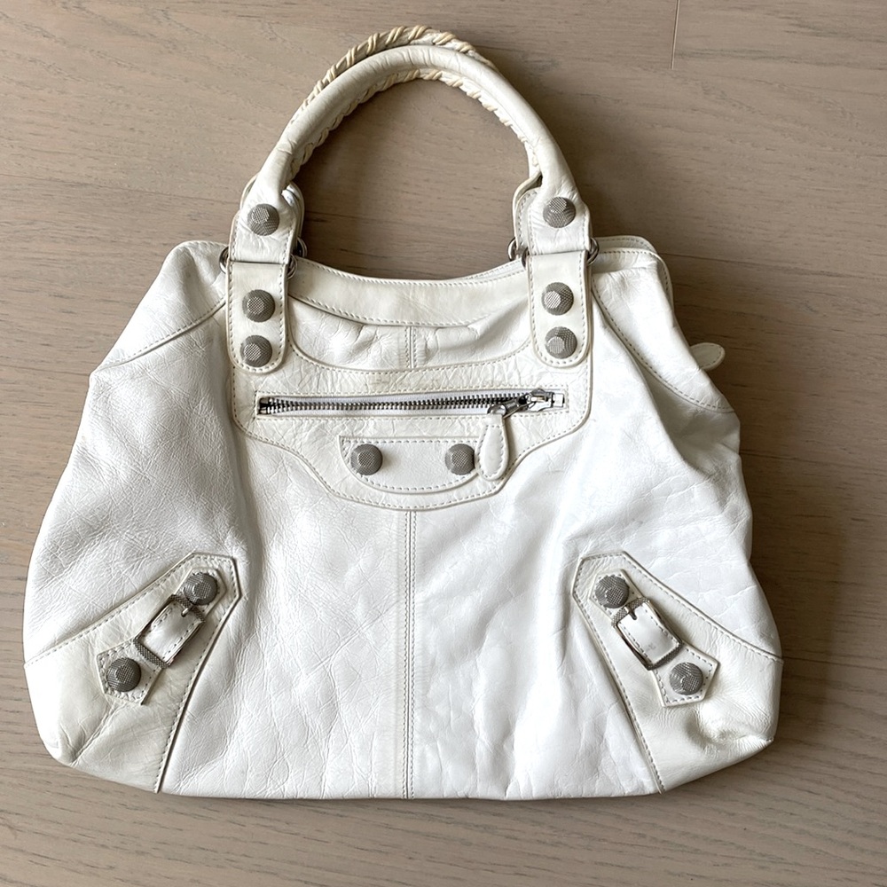 Balenciaga White Motor bag